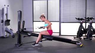 Triceps Kickback (Single Arm, Seated Towards Tower)