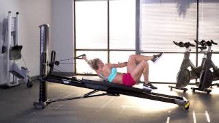 Oblique Pullover Crunch with Alternating Leg Lift (Single Arm)